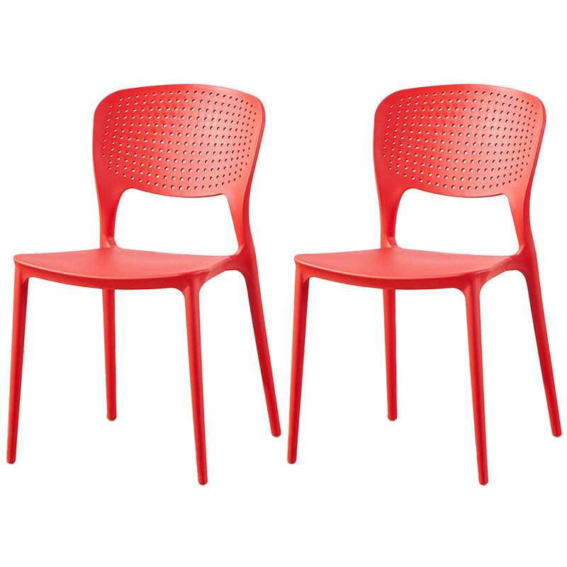 Chaise de salle à manger en plastique moderne meubles côté salle à manger arrière en finition mate pour intérieur