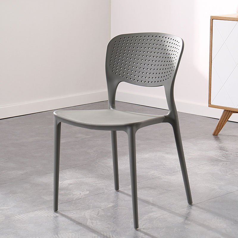 Chaise de salle à manger en plastique moderne meubles côté salle à manger arrière en finition mate pour intérieur