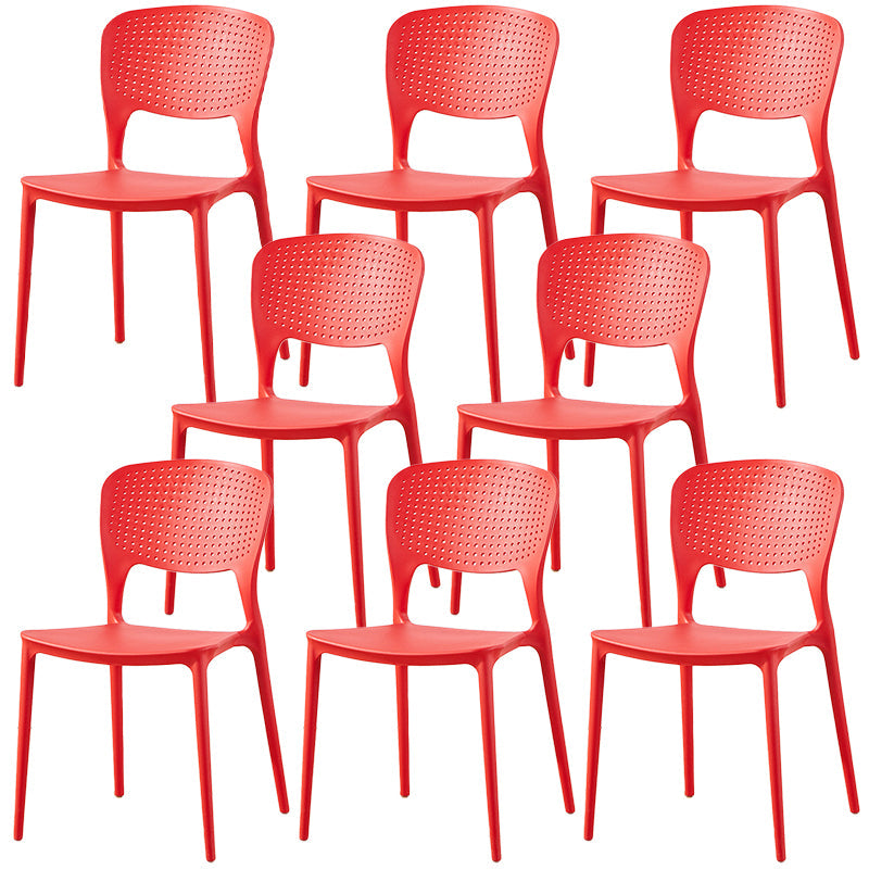 Chaise de salle à manger en plastique moderne meubles côté salle à manger arrière en finition mate pour intérieur