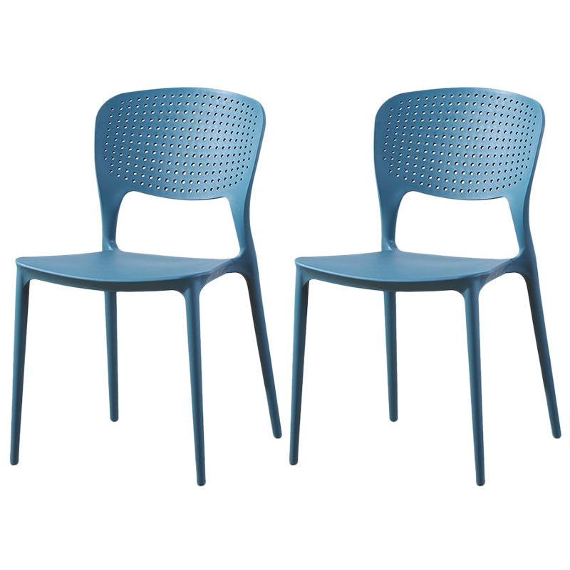 Chaise de salle à manger en plastique moderne meubles côté salle à manger arrière en finition mate pour intérieur