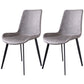 Contemporary Leather Side Chair Wingback Side Chair with Metal Base