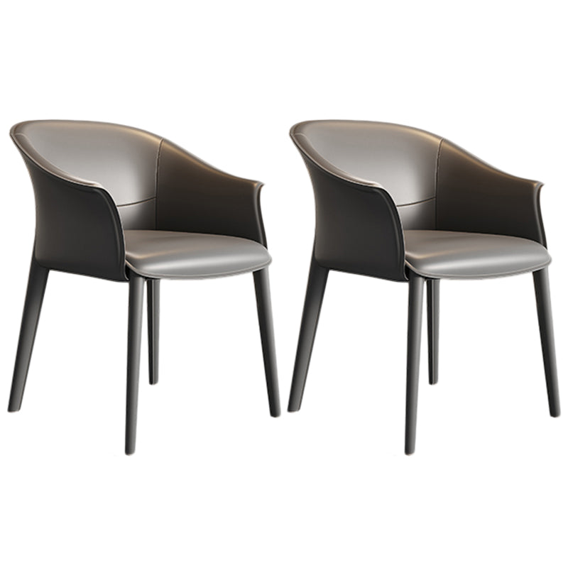 Silla de brazo de cena de cuero silla de brazo tapizado para el comedor