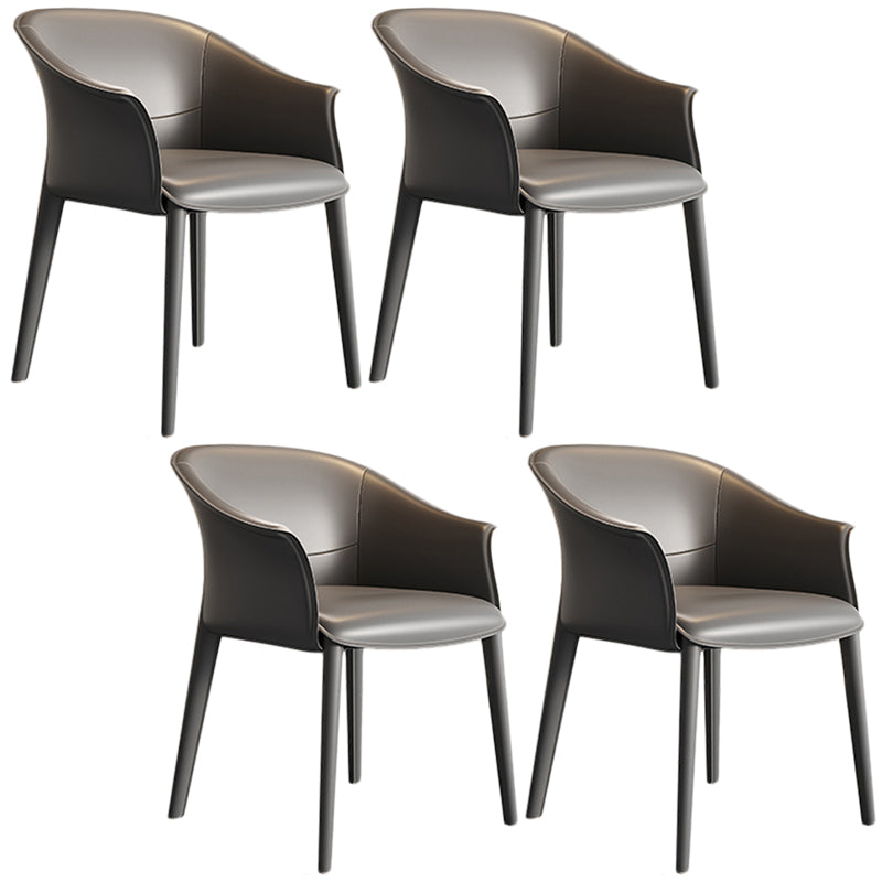 Silla de brazo de cena de cuero silla de brazo tapizado para el comedor