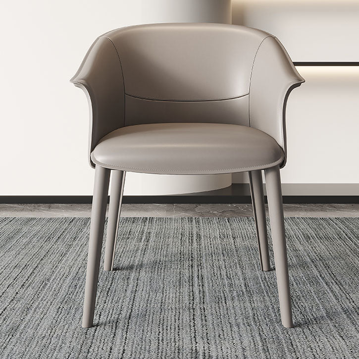 Silla de brazo de cena de cuero silla de brazo tapizado para el comedor