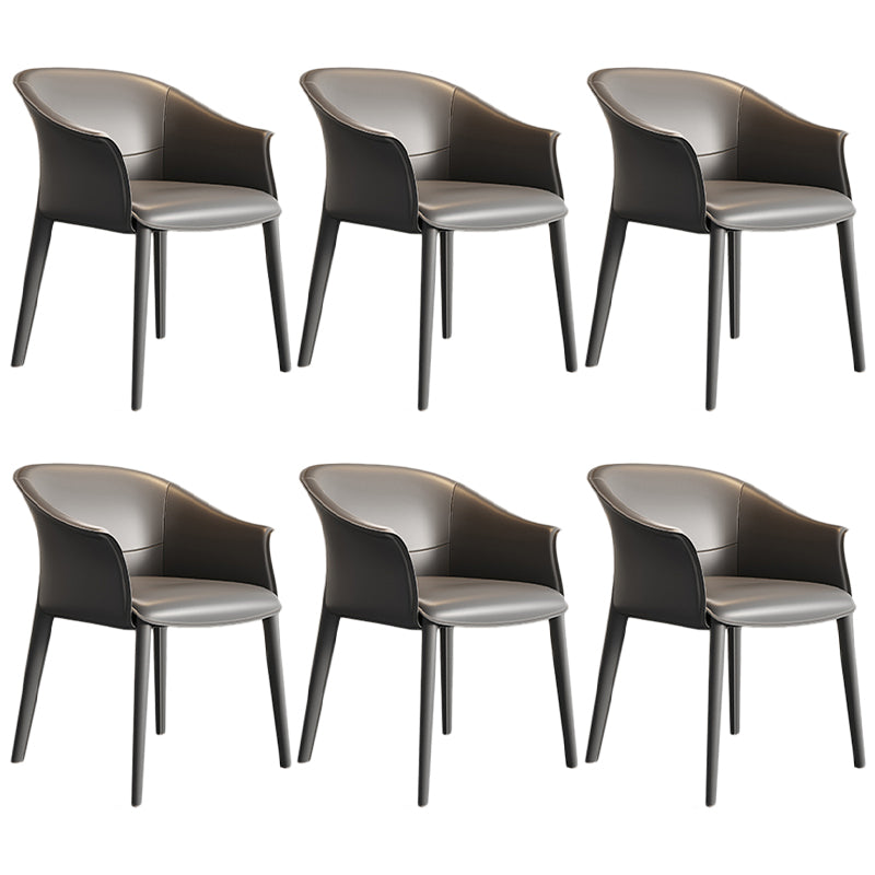 Silla de brazo de cena de cuero silla de brazo tapizado para el comedor