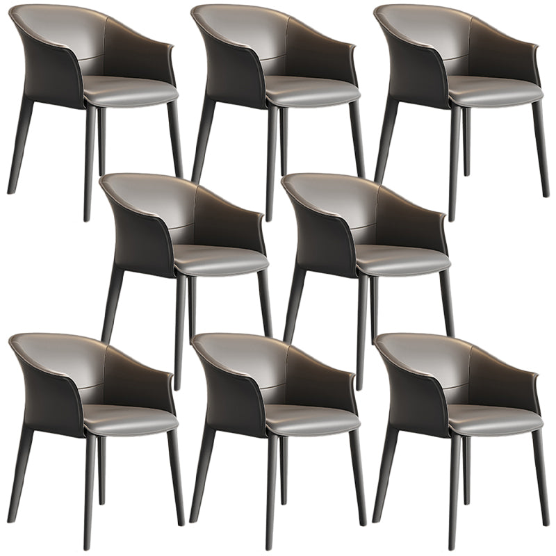 Silla de brazo de cena de cuero silla de brazo tapizado para el comedor