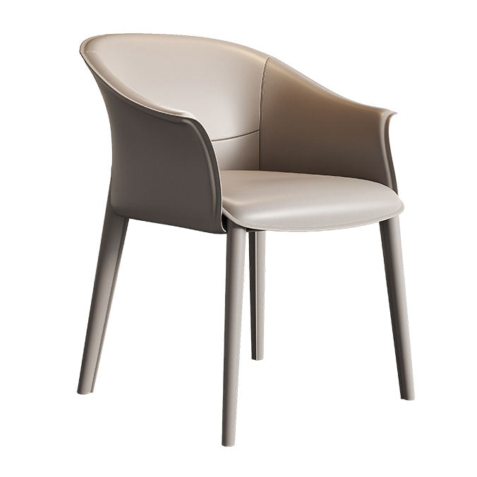 Silla de brazo de cena de cuero silla de brazo tapizado para el comedor