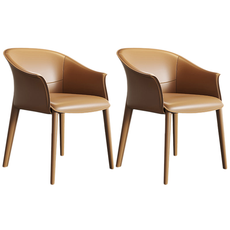 Silla de brazo de cena de cuero silla de brazo tapizado para el comedor