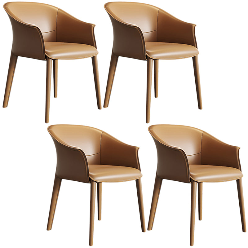 Silla de brazo de cena de cuero silla de brazo tapizado para el comedor