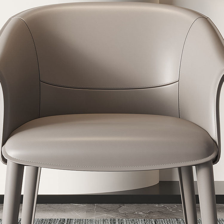 Silla de brazo de cena de cuero silla de brazo tapizado para el comedor