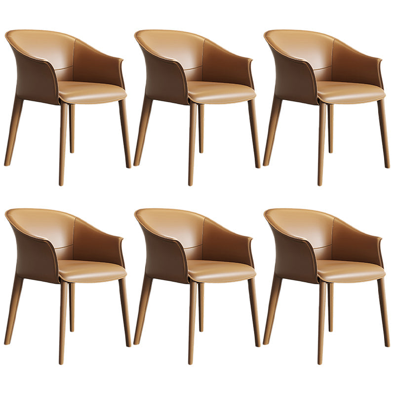 Silla de brazo de cena de cuero silla de brazo tapizado para el comedor