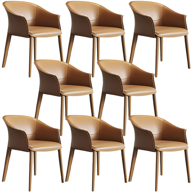 Silla de brazo de cena de cuero silla de brazo tapizado para el comedor