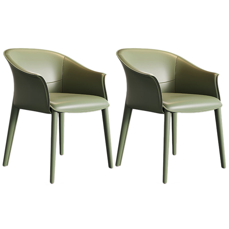 Silla de brazo de cena de cuero silla de brazo tapizado para el comedor