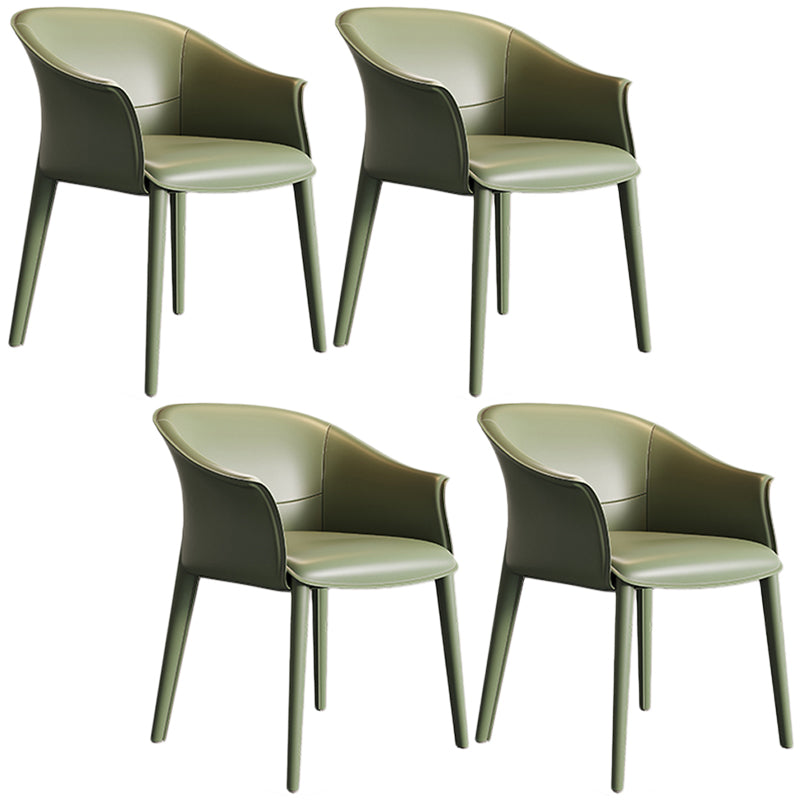 Silla de brazo de cena de cuero silla de brazo tapizado para el comedor