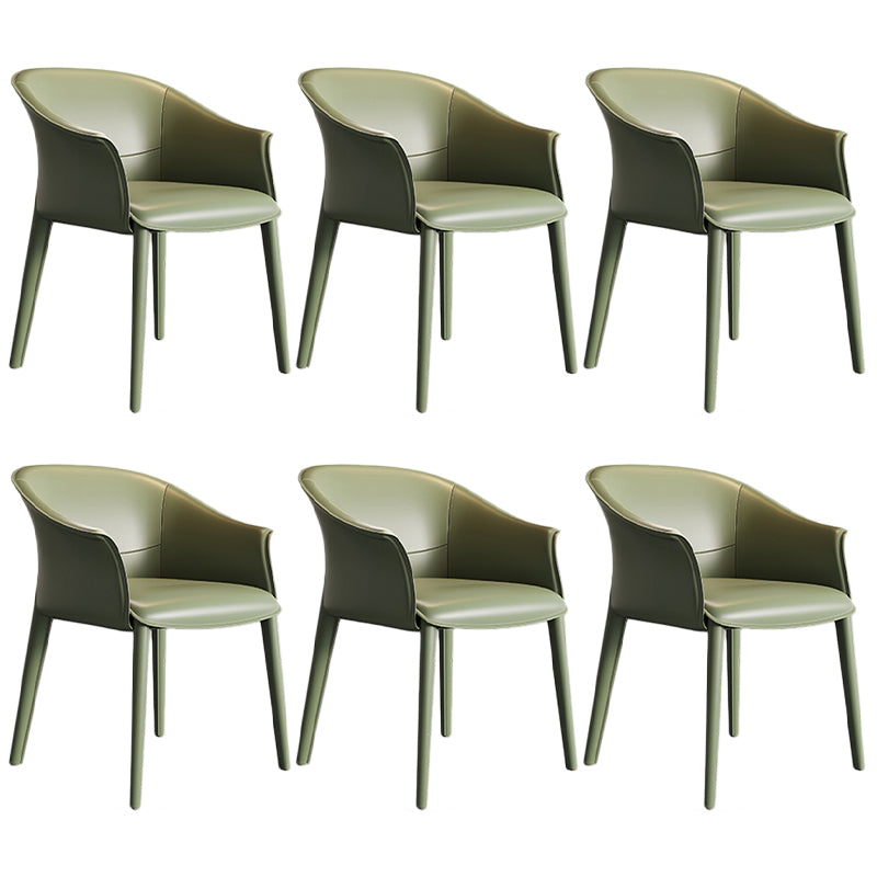 Silla de brazo de cena de cuero silla de brazo tapizado para el comedor