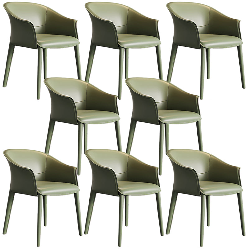 Silla de brazo de cena de cuero silla de brazo tapizado para el comedor