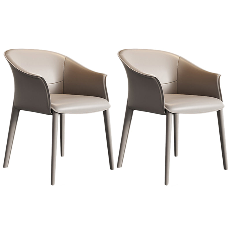 Silla de brazo de cena de cuero silla de brazo tapizado para el comedor