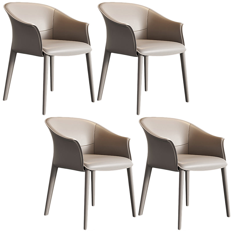 Silla de brazo de cena de cuero silla de brazo tapizado para el comedor