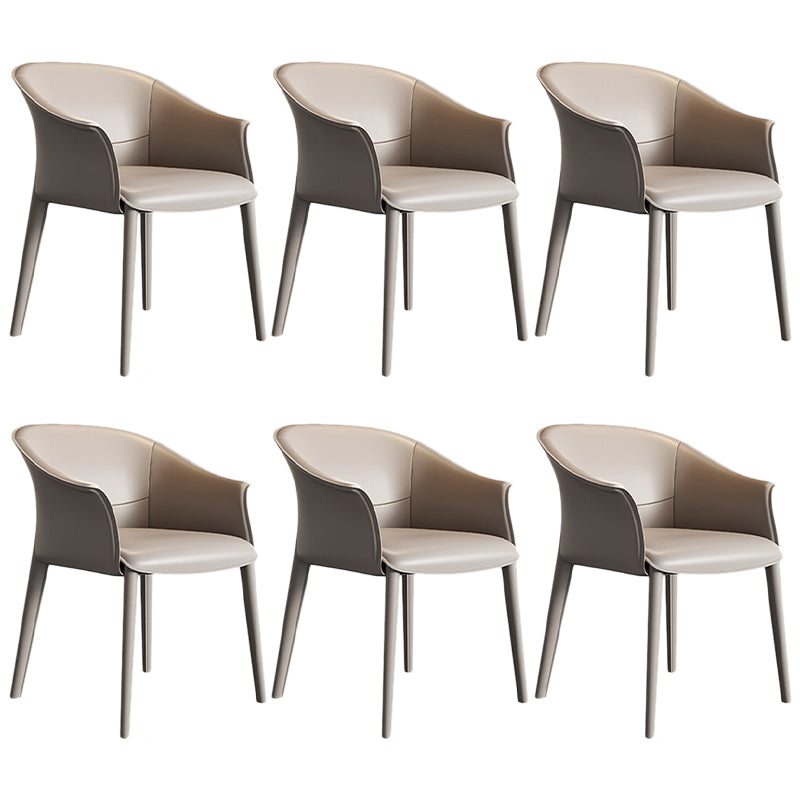 Silla de brazo de cena de cuero silla de brazo tapizado para el comedor