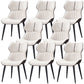 PU Leather Upholstered Dining Chair Contemporary Wingback Side Chair White 8 Piece Set Clearhalo 'Dining Chairs' 'Dining Tables & Seating' 'dining_chair' 'furn' 'furn_dining_chair' 'Furniture' 'Kitchen & Dining Furniture' 5382847