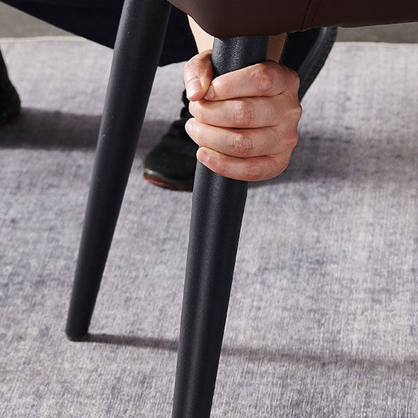 PU Leather Upholstered Dining Chair Contemporary Wingback Side Chair Clearhalo 'Dining Chairs' 'Dining Tables & Seating' 'dining_chair' 'furn' 'furn_dining_chair' 'Furniture' 'Kitchen & Dining Furniture' 5382854