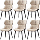 PU Leather Upholstered Dining Chair Contemporary Wingback Side Chair Khaki 6 Piece Set Clearhalo 'Dining Chairs' 'Dining Tables & Seating' 'dining_chair' 'furn' 'furn_dining_chair' 'Furniture' 'Kitchen & Dining Furniture' 5382860