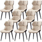 PU Leather Upholstered Dining Chair Contemporary Wingback Side Chair Khaki 8 Piece Set Clearhalo 'Dining Chairs' 'Dining Tables & Seating' 'dining_chair' 'furn' 'furn_dining_chair' 'Furniture' 'Kitchen & Dining Furniture' 5382862