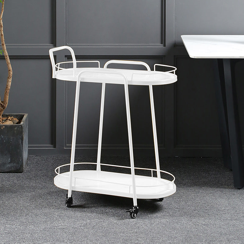 Contemporary Style Rolling Prep Table Stone Prep Table for Kitchen