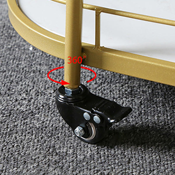 Contemporary Style Rolling Prep Table Stone Prep Table for Kitchen