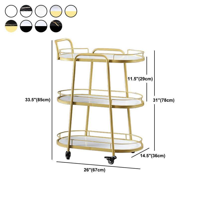 Contemporary Style Rolling Prep Table Stone Prep Table for Kitchen