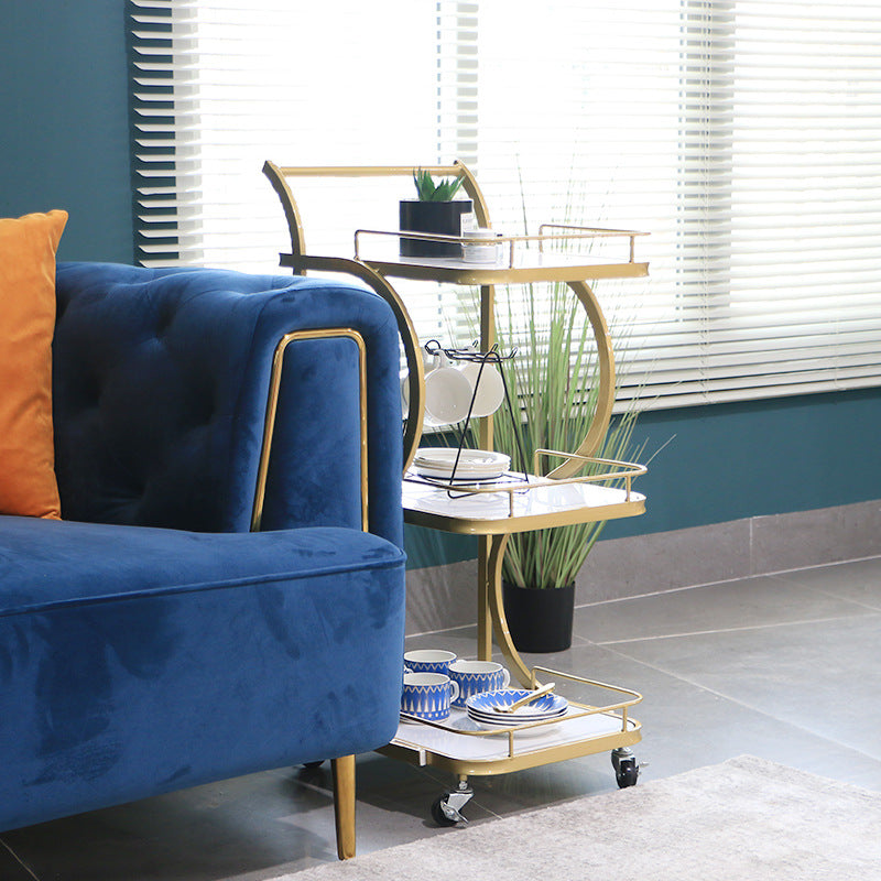 Contemporary Style Rolling Prep Table Stone Prep Table for Restaurant