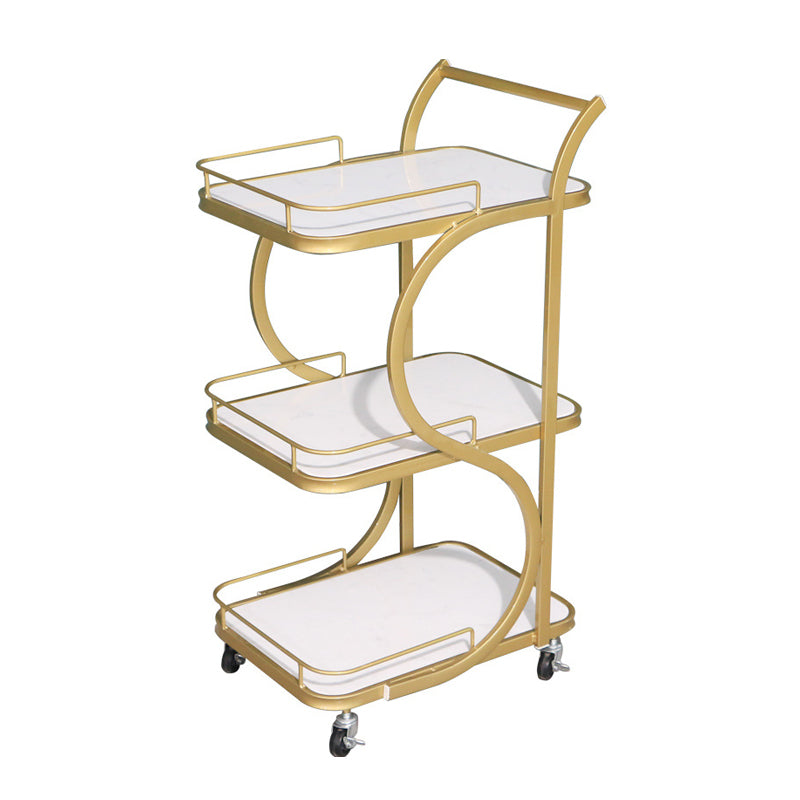 Contemporary Style Rolling Prep Table Stone Prep Table for Restaurant