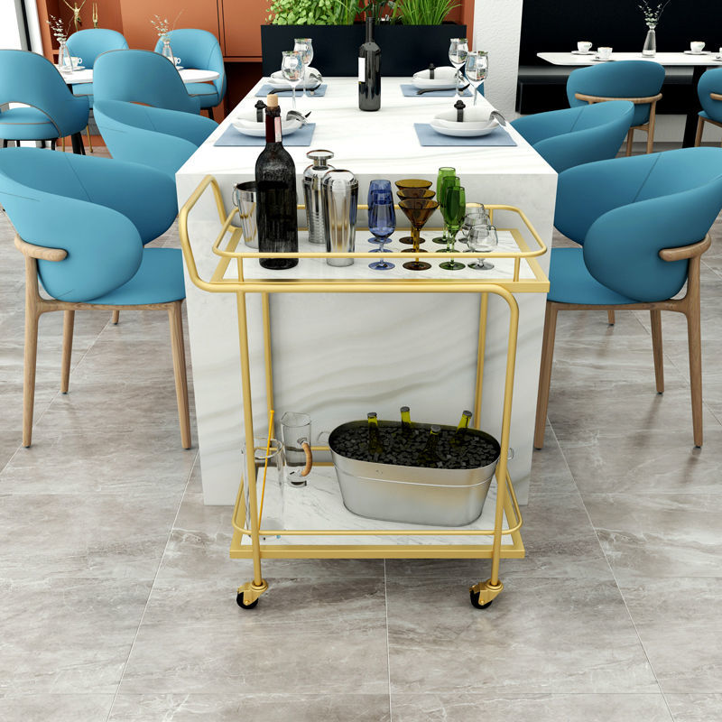 29.92"H Rolling Modern Prep Table Marble Rectangular Prep Table for Home Use