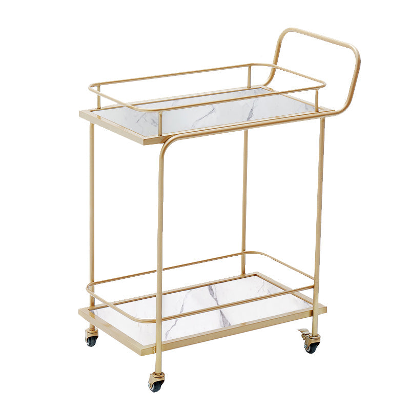 29.92"H Rolling Modern Prep Table Marble Rectangular Prep Table for Home Use