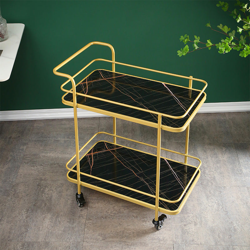 31.5"H Modern Prep Table Metal Rectangular Rolling Prep Table for Home Use