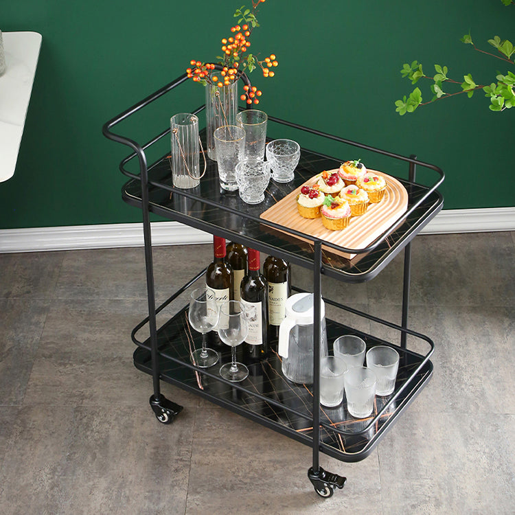 31.5"H Modern Prep Table Metal Rectangular Rolling Prep Table for Home Use