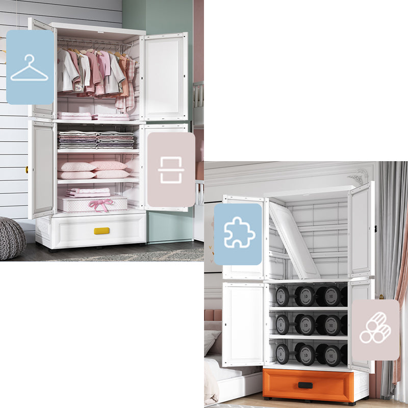 Armario de vestuario de plástico de estilo contemporáneo Armario con almacenamiento