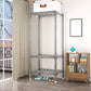Contemporary Style Wardrobe Cabinet Steel Frame Wardrobe Armoire for Bedroom