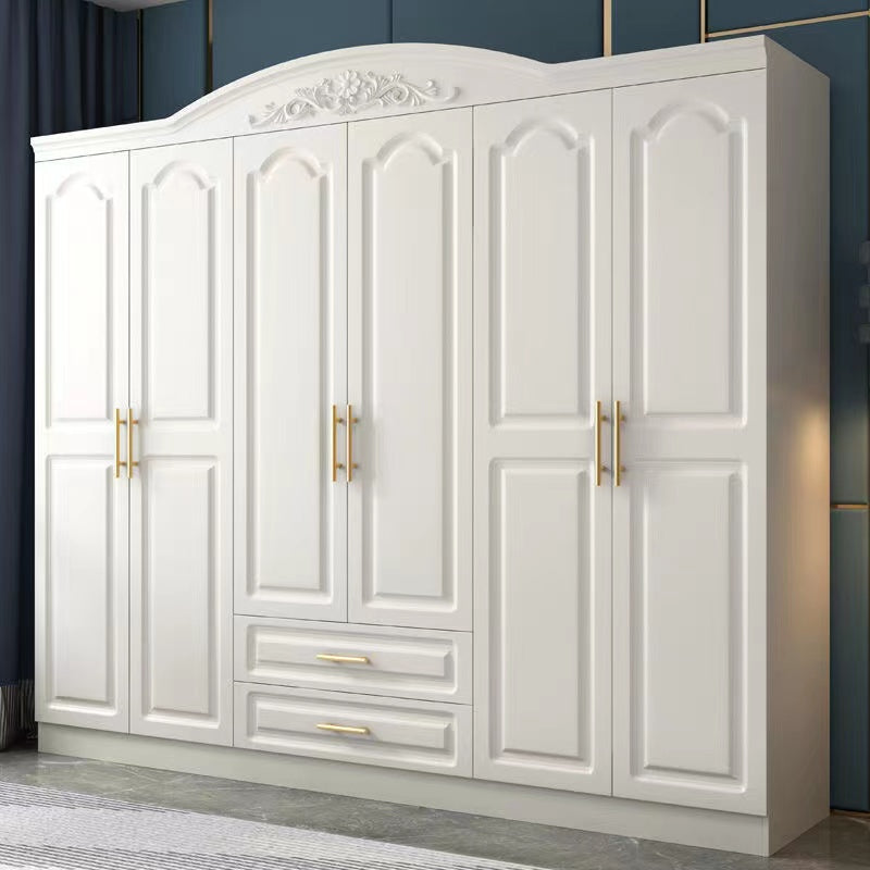 French Country Wardrobe White Wooden Wardrobe Closet for Bedroom Clearhalo 'Armoires & Wardrobes' 'armoires_wardrobes' 'Bedroom Furniture' 'furn' 'furn_armoires_wardrobes' 'Furniture' 5383319