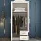 French Country Wardrobe White Wooden Wardrobe Closet for Bedroom Clearhalo 'Armoires & Wardrobes' 'armoires_wardrobes' 'Bedroom Furniture' 'furn' 'furn_armoires_wardrobes' 'Furniture' 5383329