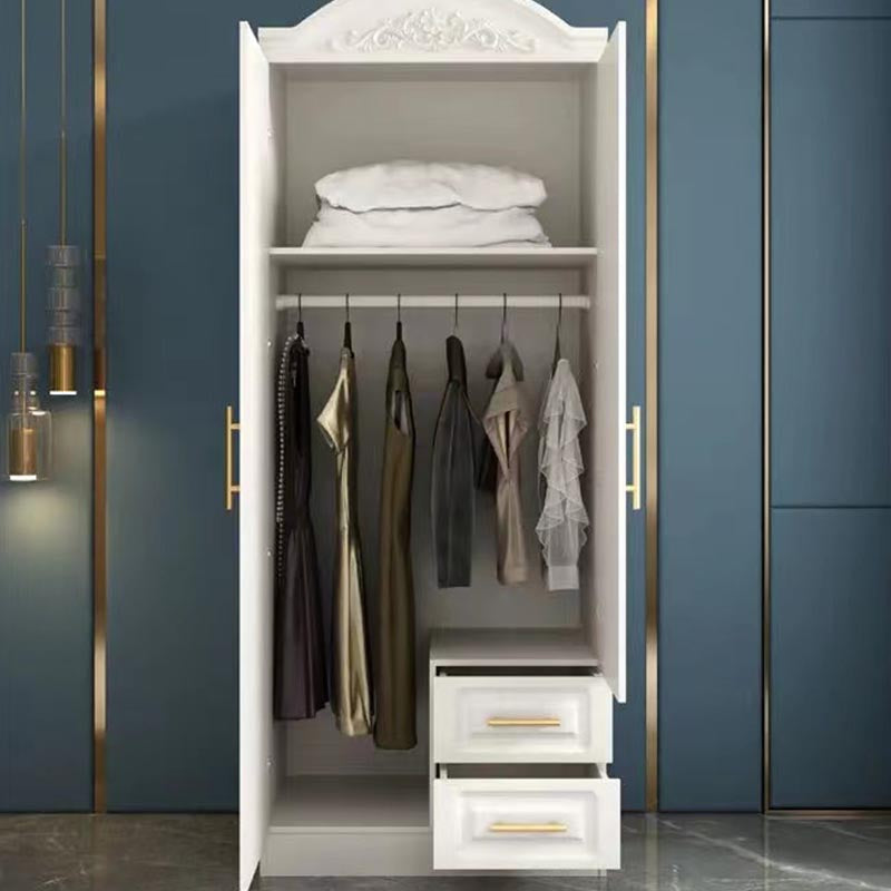 French Country Wardrobe White Wooden Wardrobe Closet for Bedroom Clearhalo 'Armoires & Wardrobes' 'armoires_wardrobes' 'Bedroom Furniture' 'furn' 'furn_armoires_wardrobes' 'Furniture' 5383329