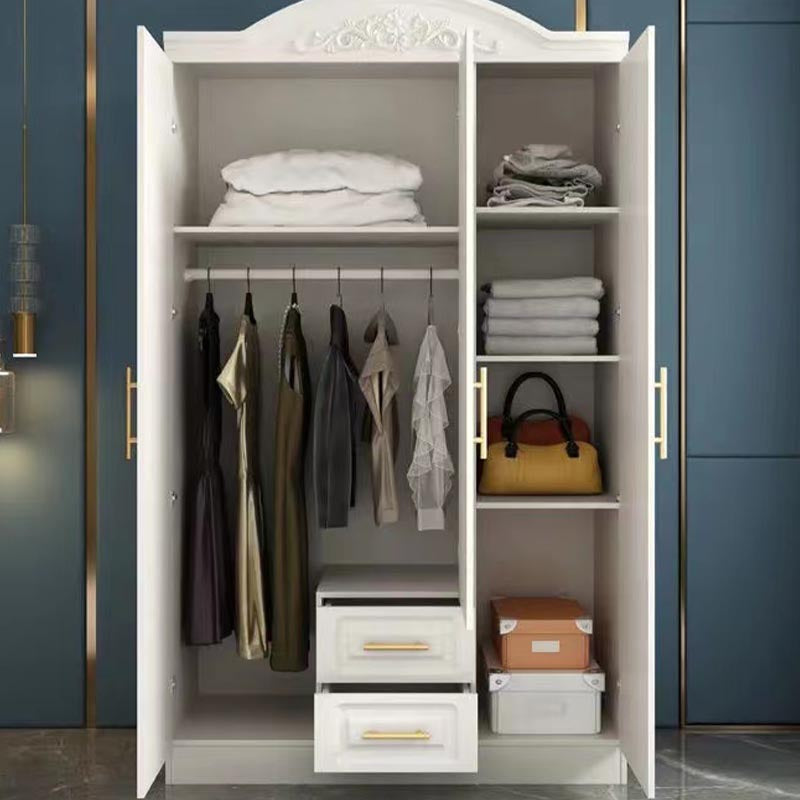 French Country Wardrobe White Wooden Wardrobe Closet for Bedroom Clearhalo 'Armoires & Wardrobes' 'armoires_wardrobes' 'Bedroom Furniture' 'furn' 'furn_armoires_wardrobes' 'Furniture' 5383330