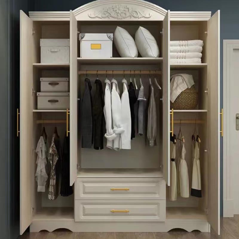 French Country Wardrobe White Wooden Wardrobe Closet for Bedroom Clearhalo 'Armoires & Wardrobes' 'armoires_wardrobes' 'Bedroom Furniture' 'furn' 'furn_armoires_wardrobes' 'Furniture' 5383331