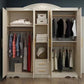 French Country Wardrobe White Wooden Wardrobe Closet for Bedroom Clearhalo 'Armoires & Wardrobes' 'armoires_wardrobes' 'Bedroom Furniture' 'furn' 'furn_armoires_wardrobes' 'Furniture' 5383332