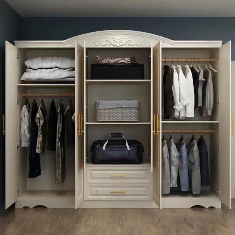 French Country Wardrobe White Wooden Wardrobe Closet for Bedroom Clearhalo 'Armoires & Wardrobes' 'armoires_wardrobes' 'Bedroom Furniture' 'furn' 'furn_armoires_wardrobes' 'Furniture' 5383333