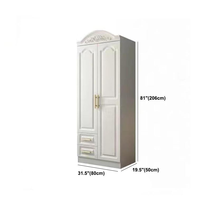 French Country Wardrobe White Wooden Wardrobe Closet for Bedroom Clearhalo 'Armoires & Wardrobes' 'armoires_wardrobes' 'Bedroom Furniture' 'furn' 'furn_armoires_wardrobes' 'Furniture' 5383336