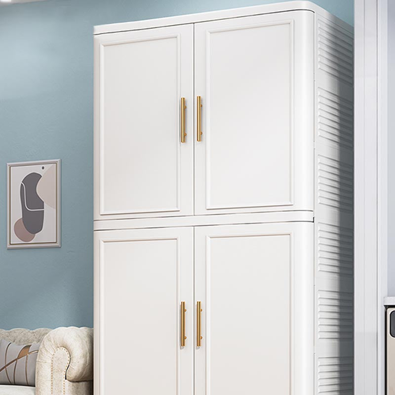 Contemporary 2-Door Wardrobe Armoire Plastic Storage Cabinet Clearhalo 'Armoires & Wardrobes' 'armoires_wardrobes' 'Bedroom Furniture' 'furn' 'furn_armoires_wardrobes' 'Furniture' 5383385