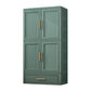 Contemporary 2-Door Wardrobe Armoire Plastic Storage Cabinet 23"L x 16"W x 62"H Green 1 Clearhalo 'Armoires & Wardrobes' 'armoires_wardrobes' 'Bedroom Furniture' 'furn' 'furn_armoires_wardrobes' 'Furniture' 5383386