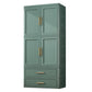 Contemporary 2-Door Wardrobe Armoire Plastic Storage Cabinet 23"L x 16"W x 70"H Green 2 Clearhalo 'Armoires & Wardrobes' 'armoires_wardrobes' 'Bedroom Furniture' 'furn' 'furn_armoires_wardrobes' 'Furniture' 5383387