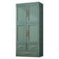 Contemporary 2-Door Wardrobe Armoire Plastic Storage Cabinet 23"L x 16"W x 70"H Green 3 Clearhalo 'Armoires & Wardrobes' 'armoires_wardrobes' 'Bedroom Furniture' 'furn' 'furn_armoires_wardrobes' 'Furniture' 5383389